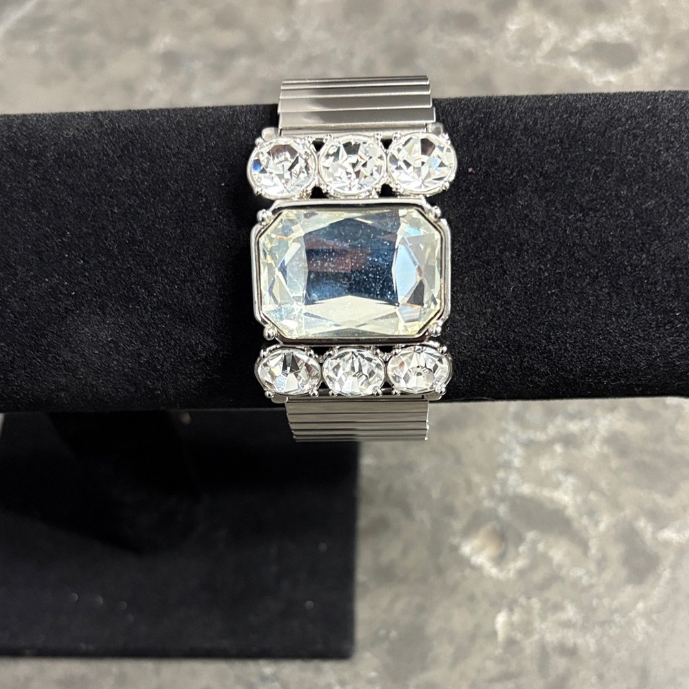 Lia Sophia Silver Bracelet with Clear Gems